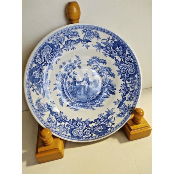 Spode blue Collection Georgian Series "Girl at Well" Cup & Saucer Set - Picture 3 of 10